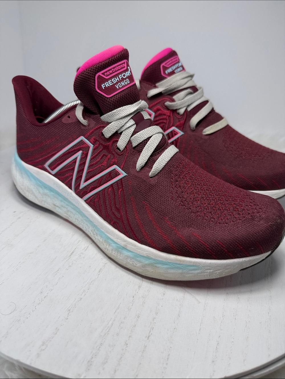 New Balance Women's Burgundy and Pink Fresh Foam Sneakers